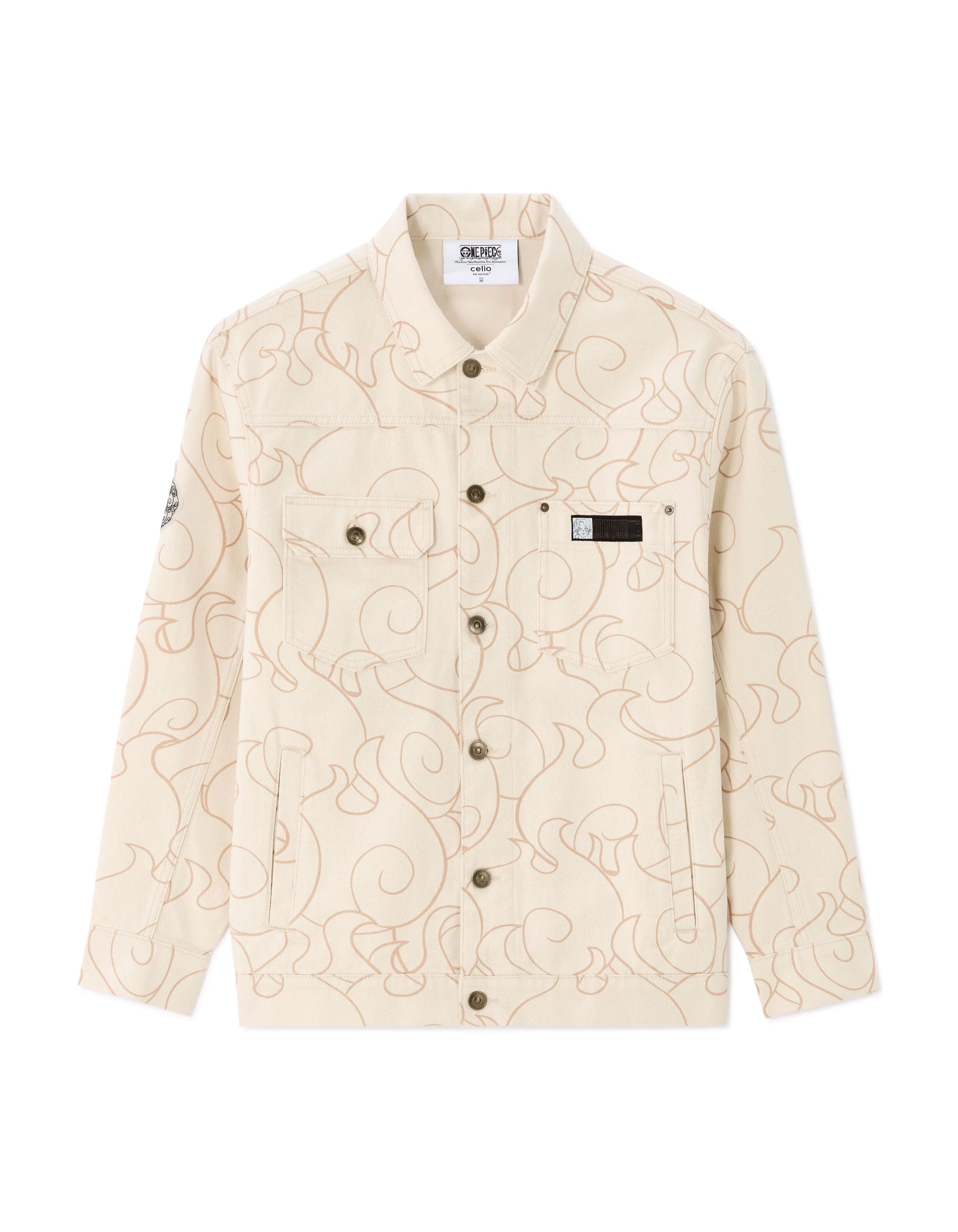 Celio_Light Beige_One Piece Oversized Denim Jacket_LLUONE_LIGHT BEIGE_08