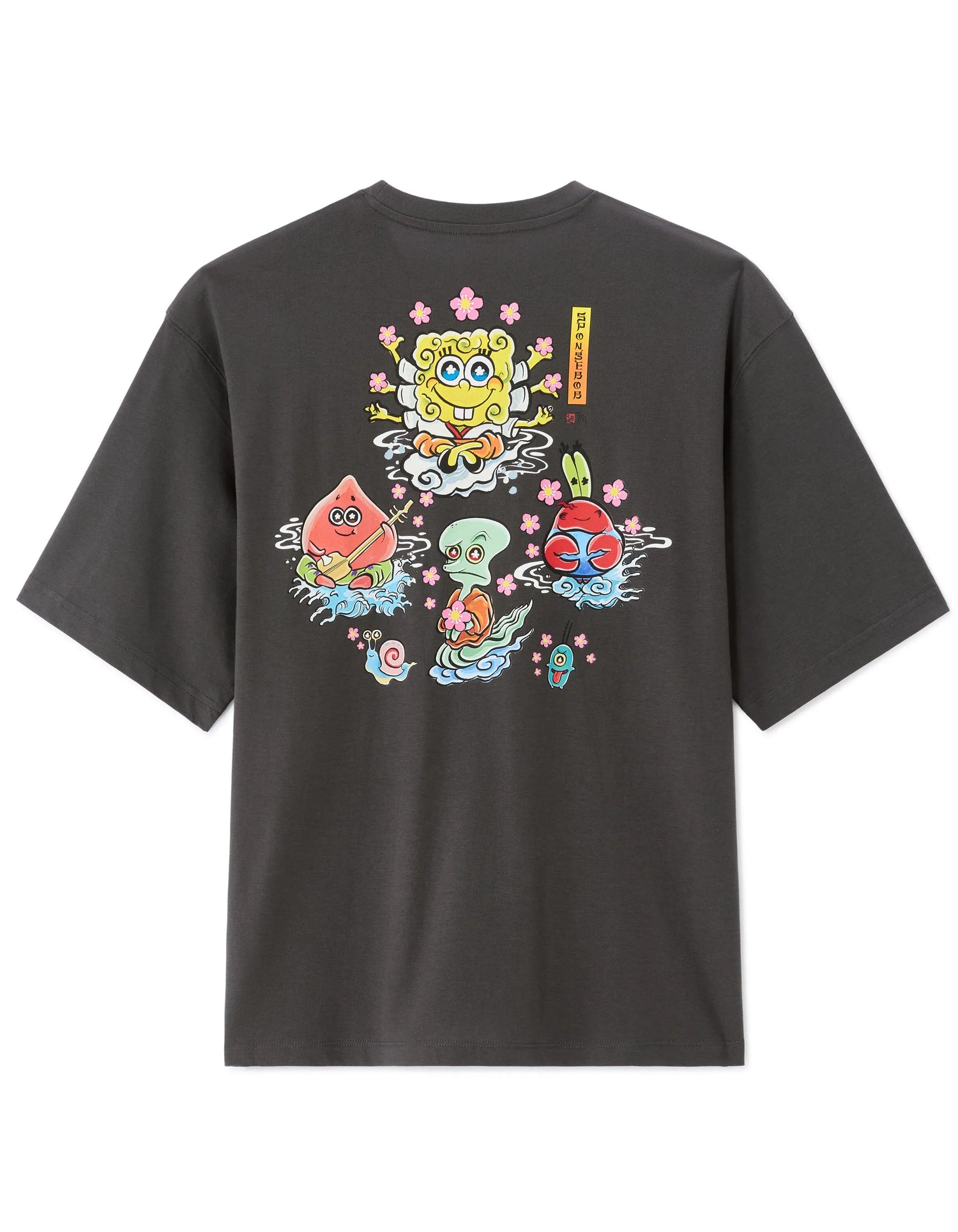 Celio_Dark Grey_Spongebob Squarepants T-Shirt_LMEBOB_DARK GREY_07