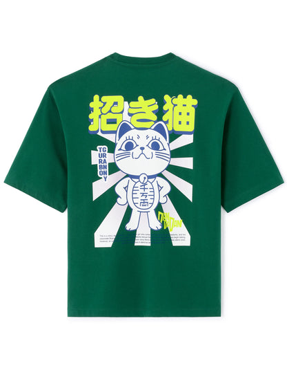 Celio_Green_Dandadan MŽmŽ Turbo T-Shirt_LMEDDD_GREEN_01