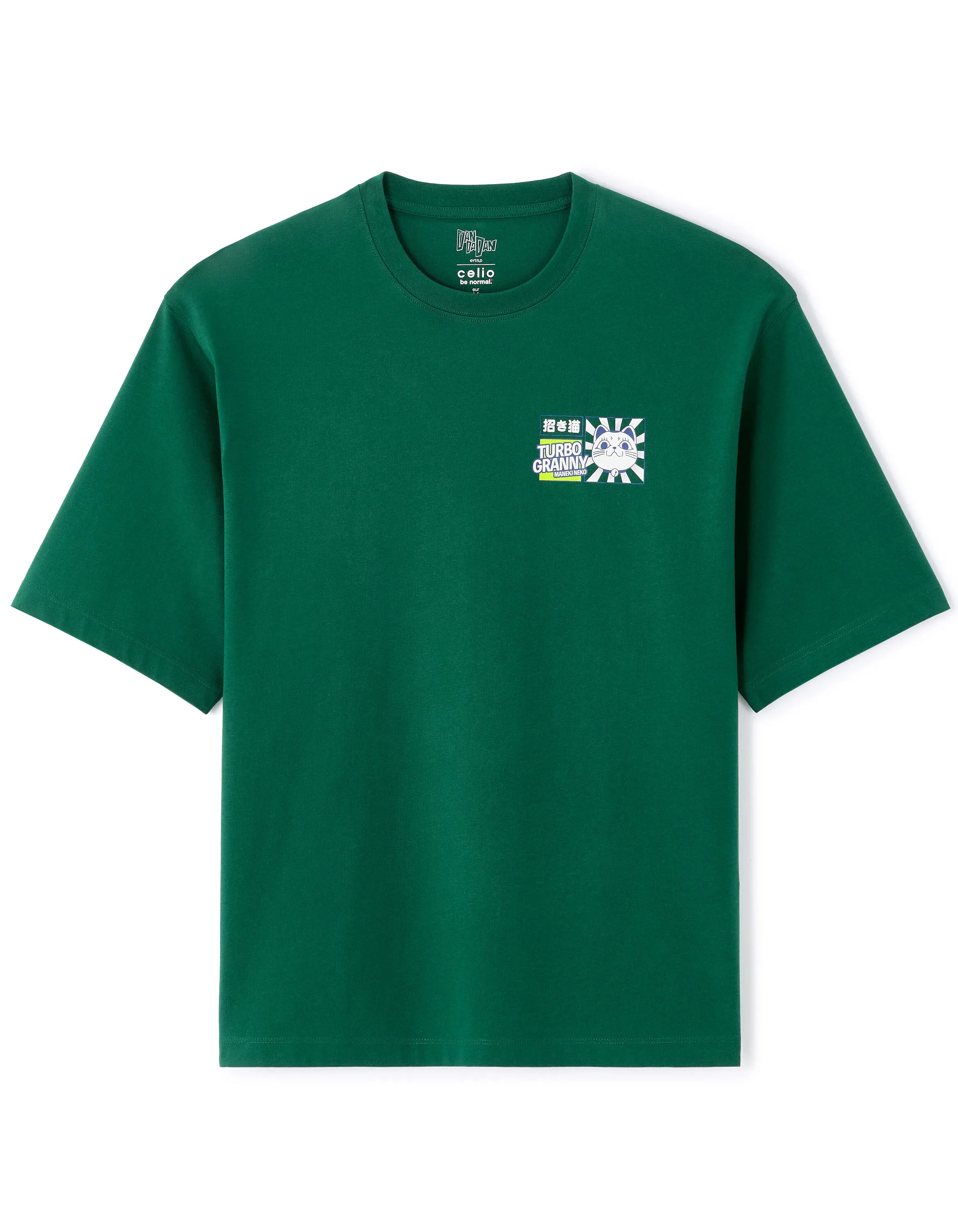 Celio_Green_Dandadan MŽmŽ Turbo T-Shirt_LMEDDD_GREEN_02
