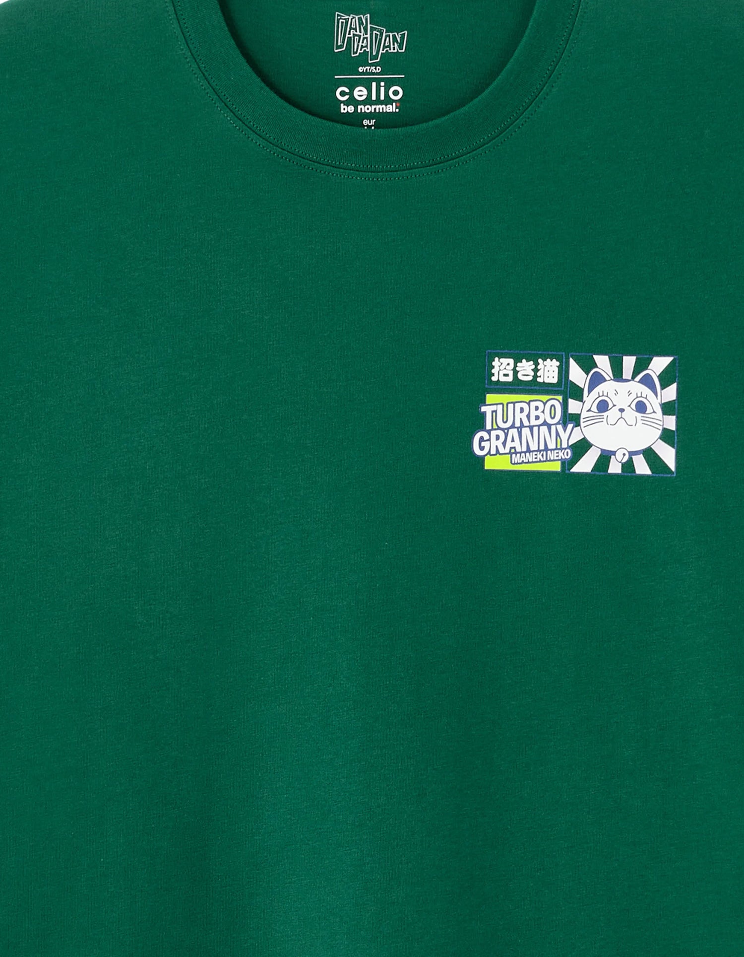 Celio_Green_Dandadan MŽmŽ Turbo T-Shirt_LMEDDD_GREEN_03