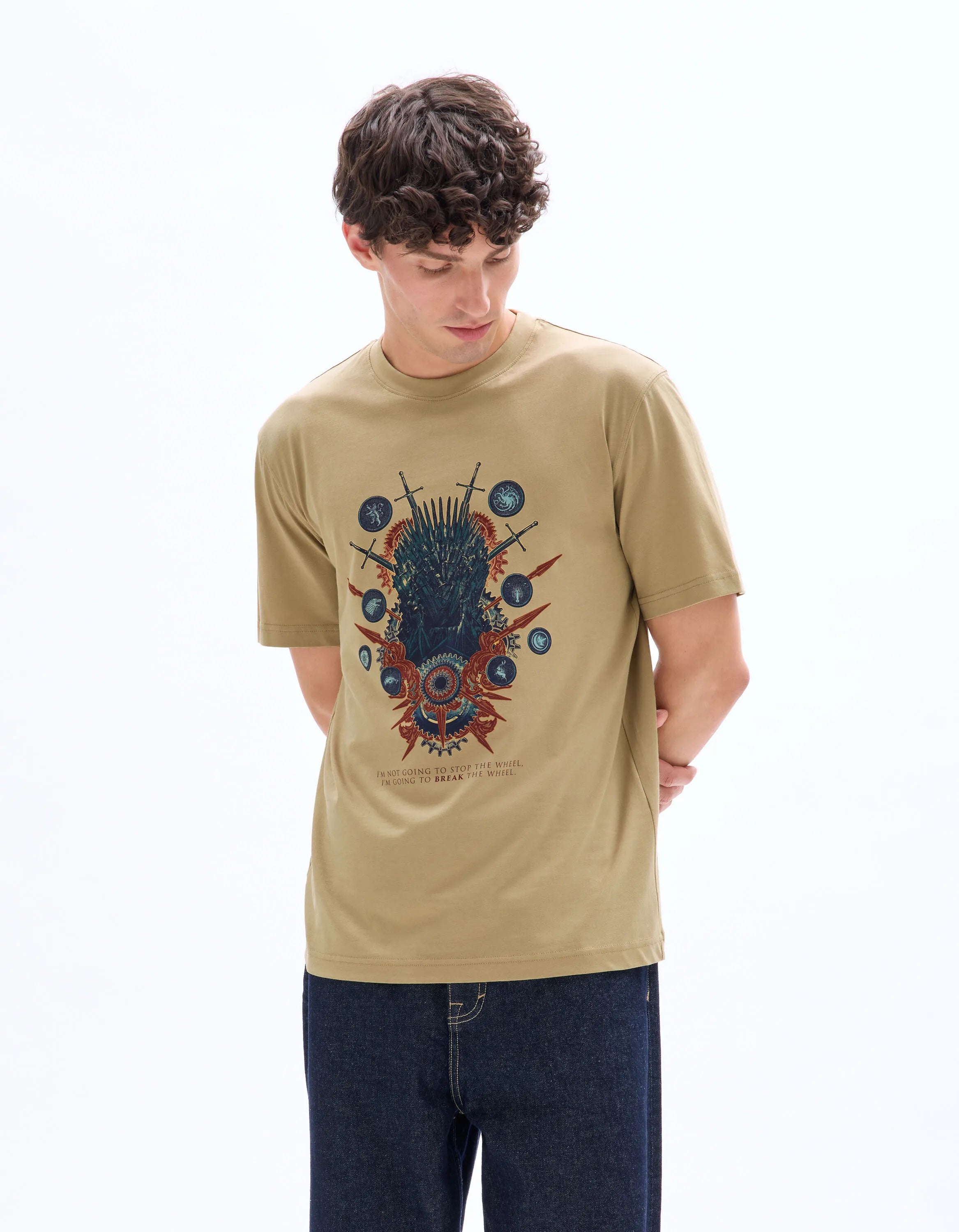 Celio_Green_Game of Thrones - Khaki T-Shirt_LMEGOT_KAKI_01