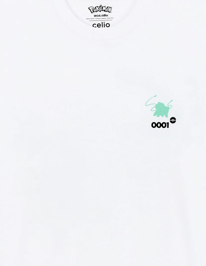 Celio_Blanc1_PokŽmon Bulbasaur T-Shirt_LMEPOKE0_BLANC1_07