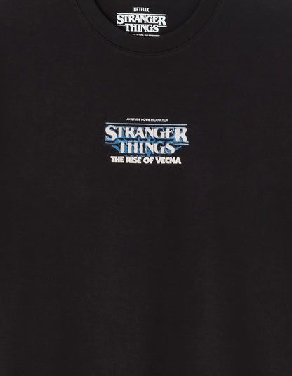 Celio_Black_Stranger Things - Black T-Shirt_LMESTRA_BLACK_04