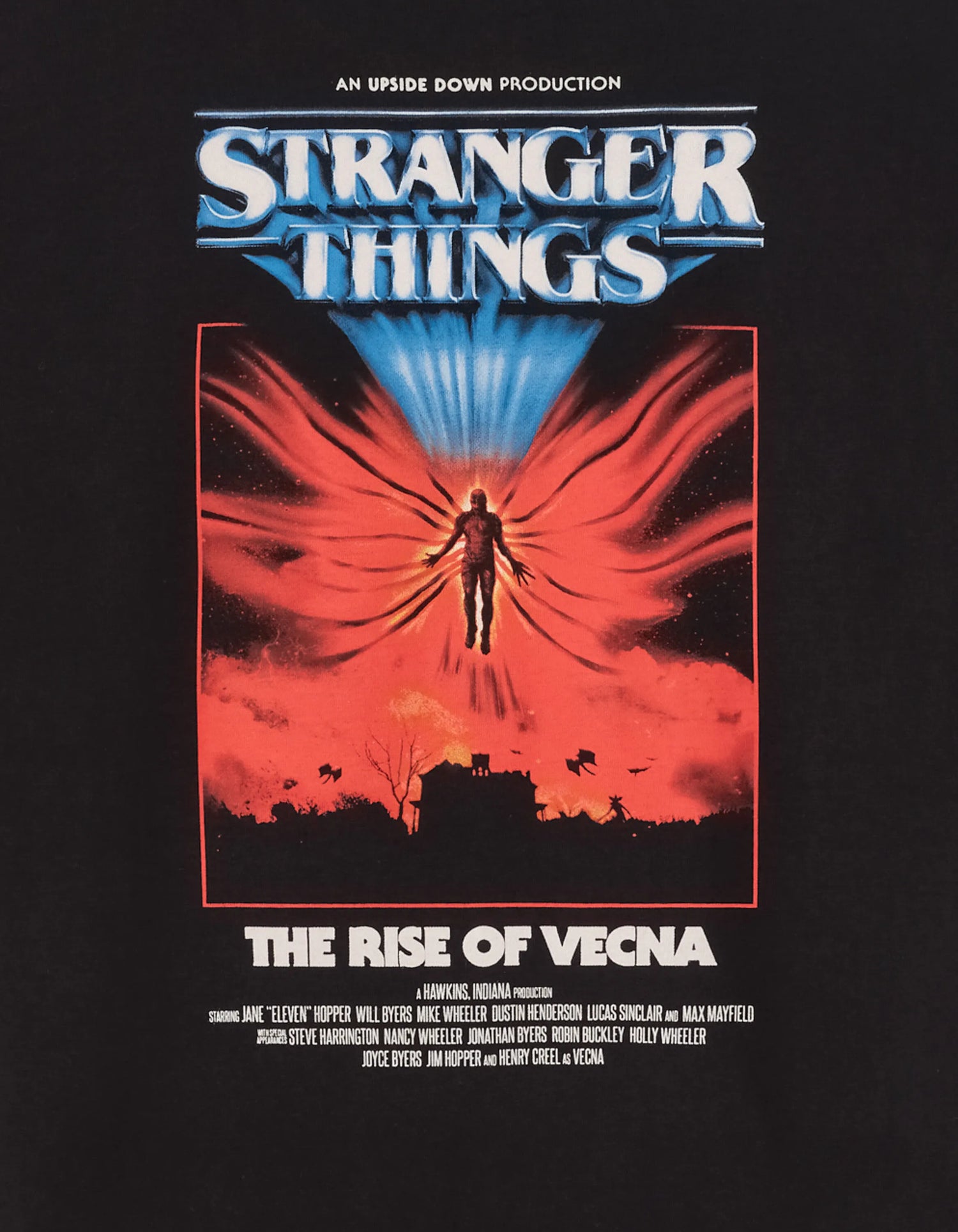 Celio_Black_Stranger Things - Black T-Shirt_LMESTRA_BLACK_05