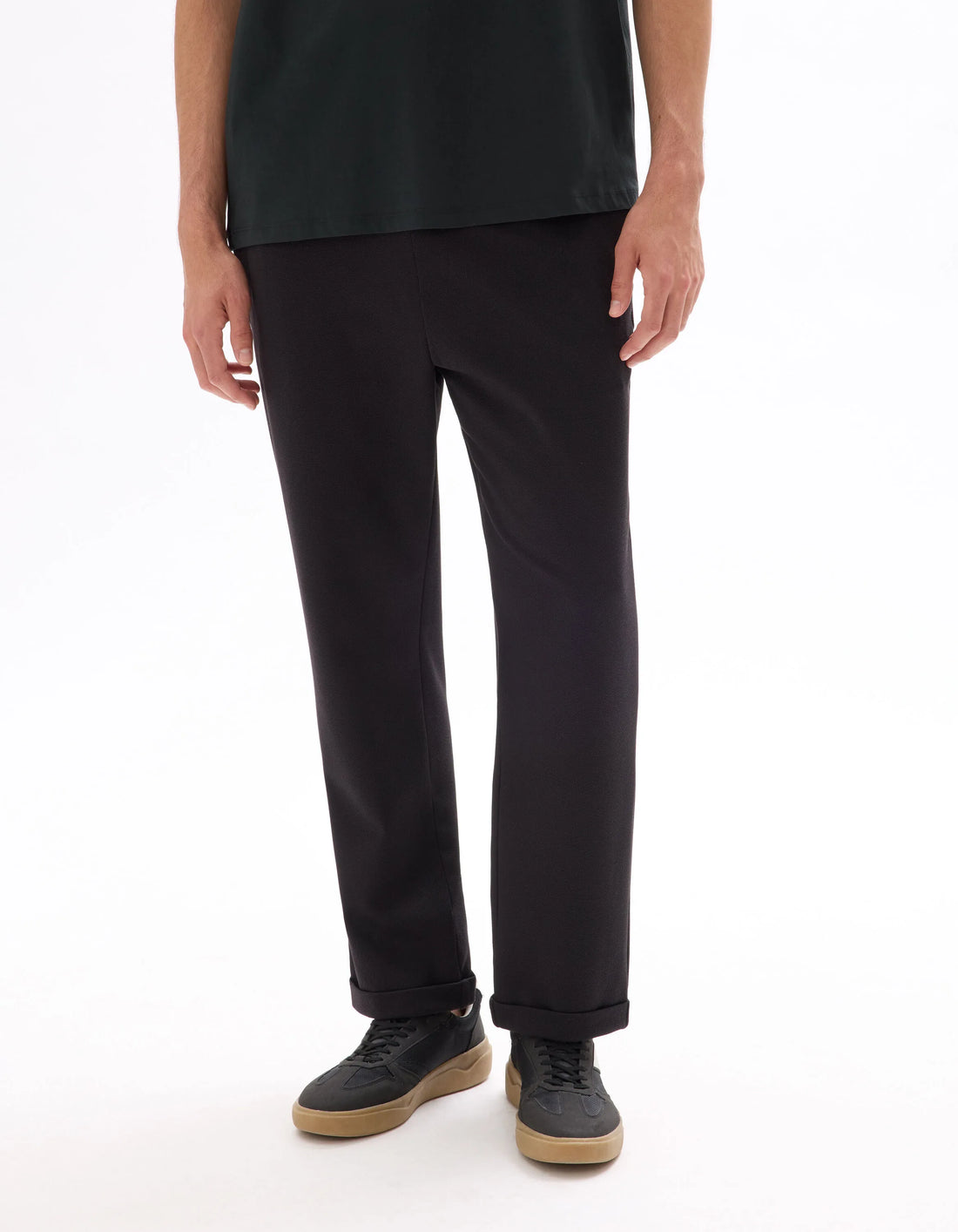 Celio_Black H25_24H Slim Stretch 7/8 Pants_LOPICK_BLACK H25_01