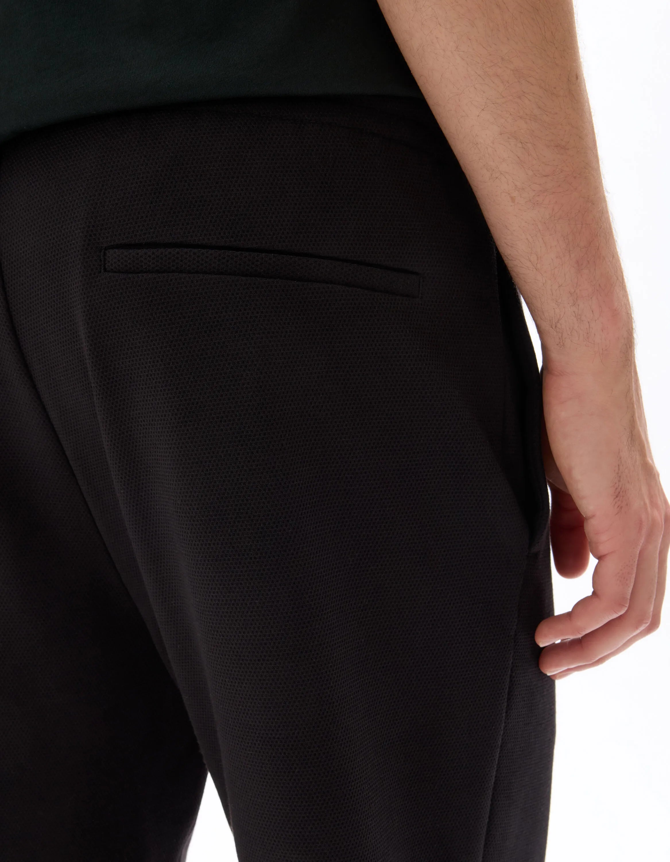 Celio_Black H25_24H Slim Stretch 7/8 Pants_LOPICK_BLACK H25_04