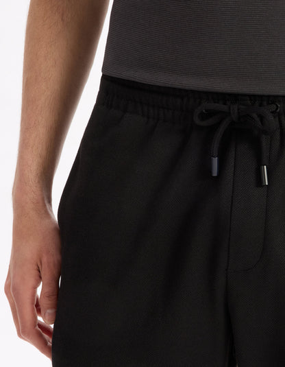 Celio_Black Slim Fit Cotton Stretch Pants_LOPICK_BLACK_05