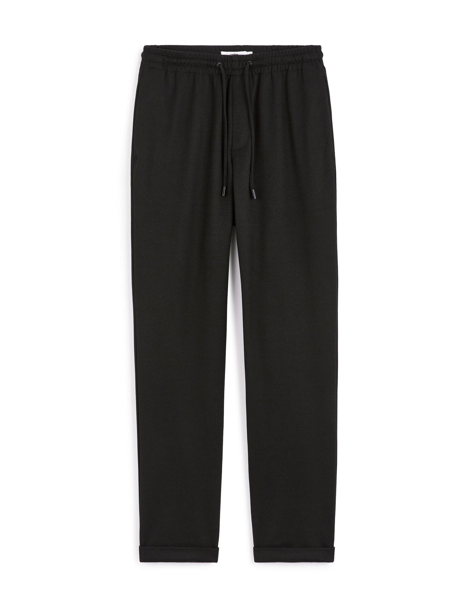 Celio_Black Slim Fit Cotton Stretch Pants_LOPICK_BLACK_06