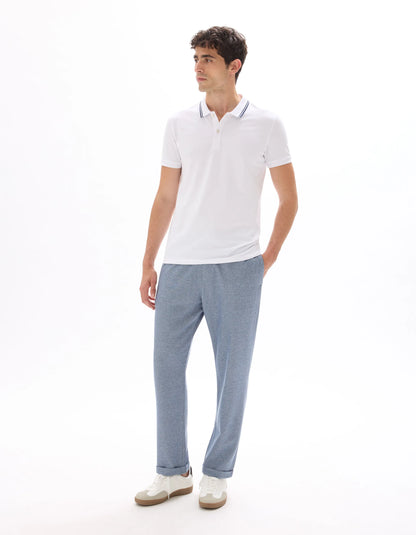 Celio_Bleu Moyen_24H Slim Stretch 7/8 Pants_LOPICK_BLEU MOYEN_01