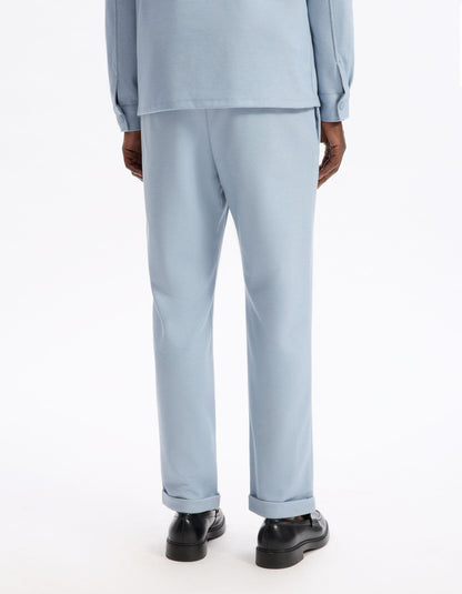 Celio_Light Blue Slim Pants 100% Stretch Cotton_LOPICK_LIGHT BLUE_03