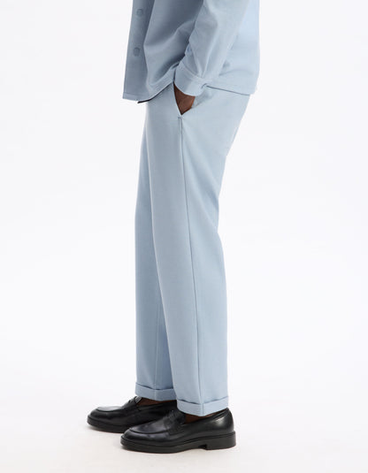 Celio_Light Blue Slim Pants 100% Stretch Cotton_LOPICK_LIGHT BLUE_04