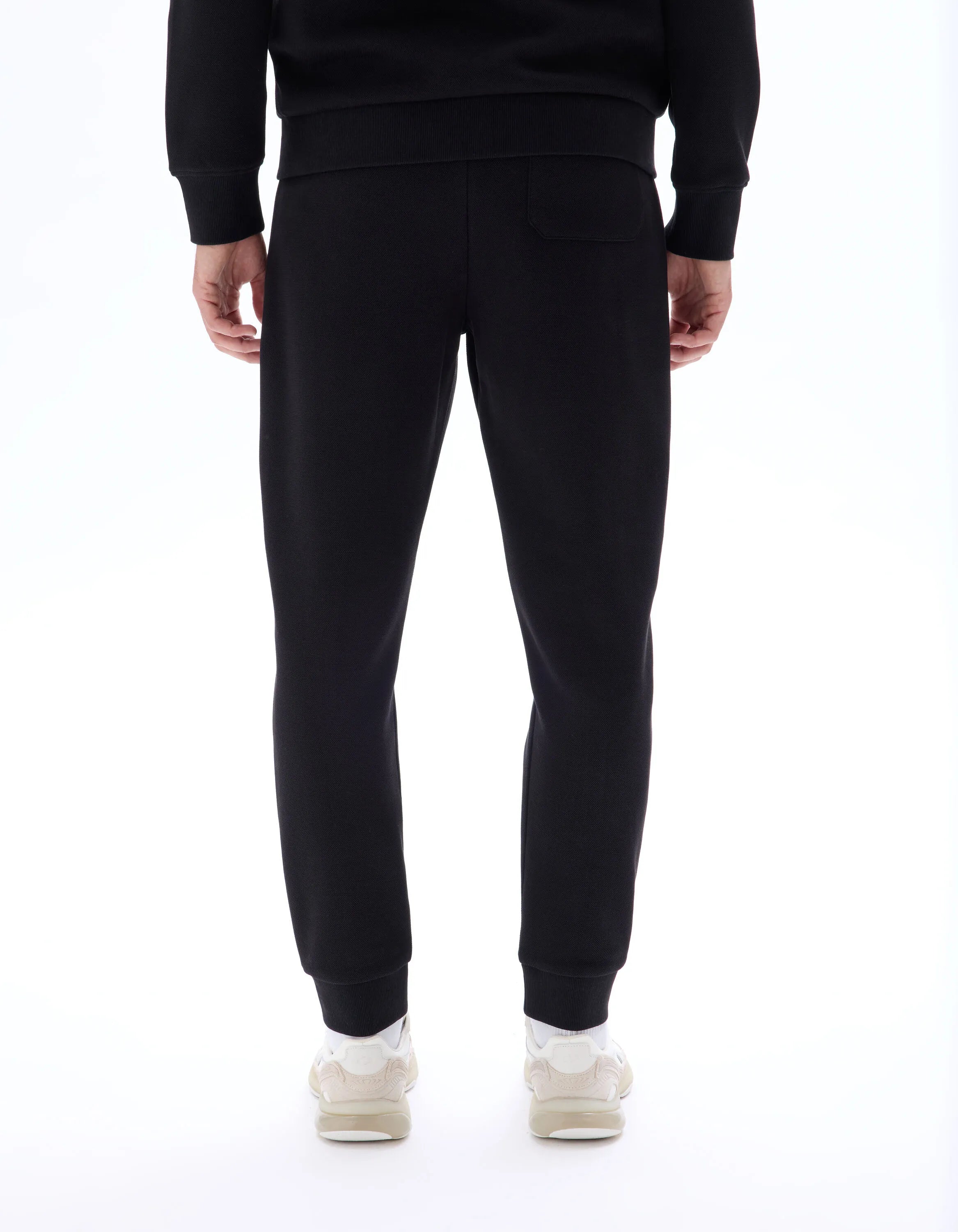 Celio_Black_Regular PiquŽ Knit Jogging Pants_LOPIQUET_BLACK_03