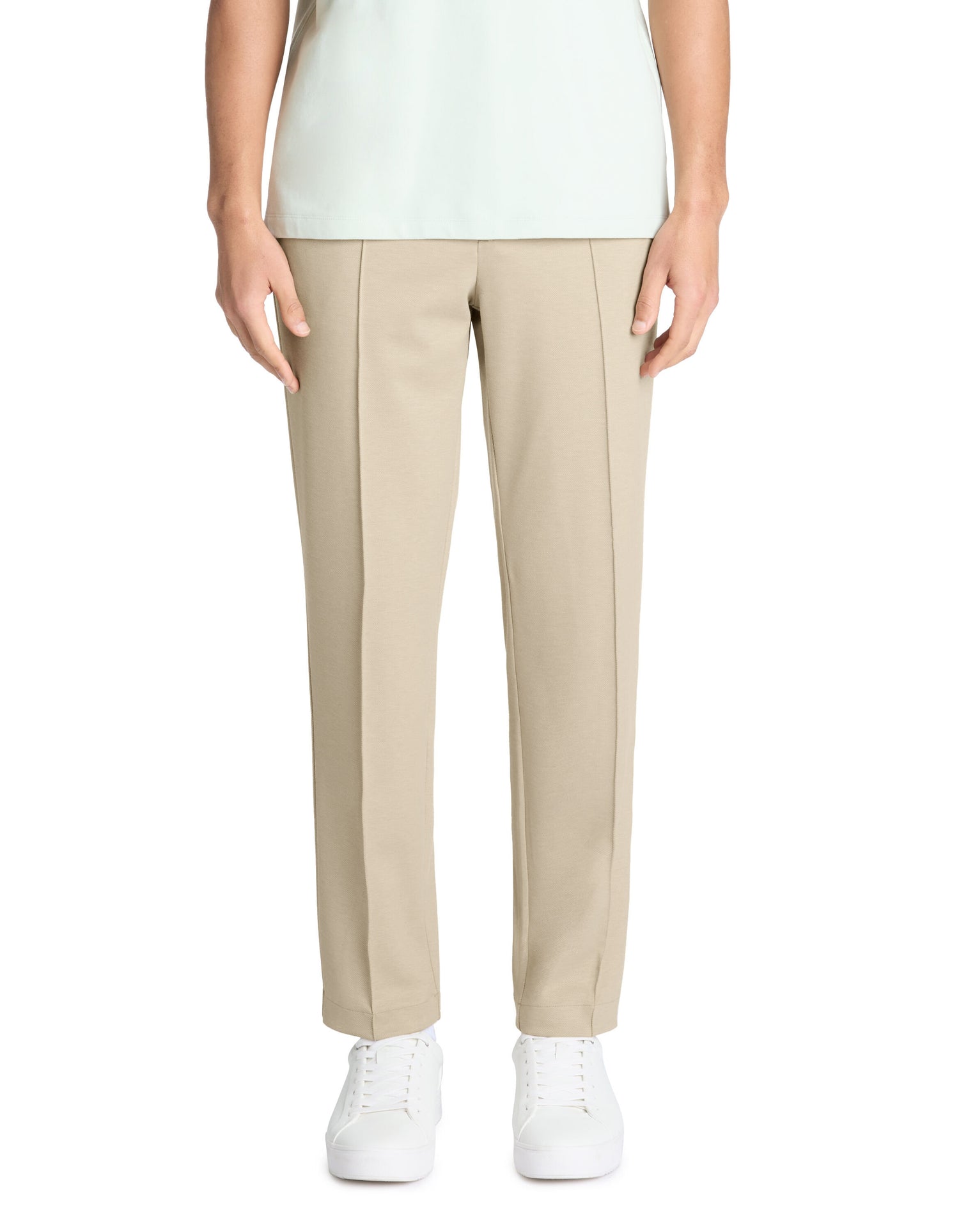 Celio_Beige Straight Stretch Trousers_LOPLI_BEIGE_02