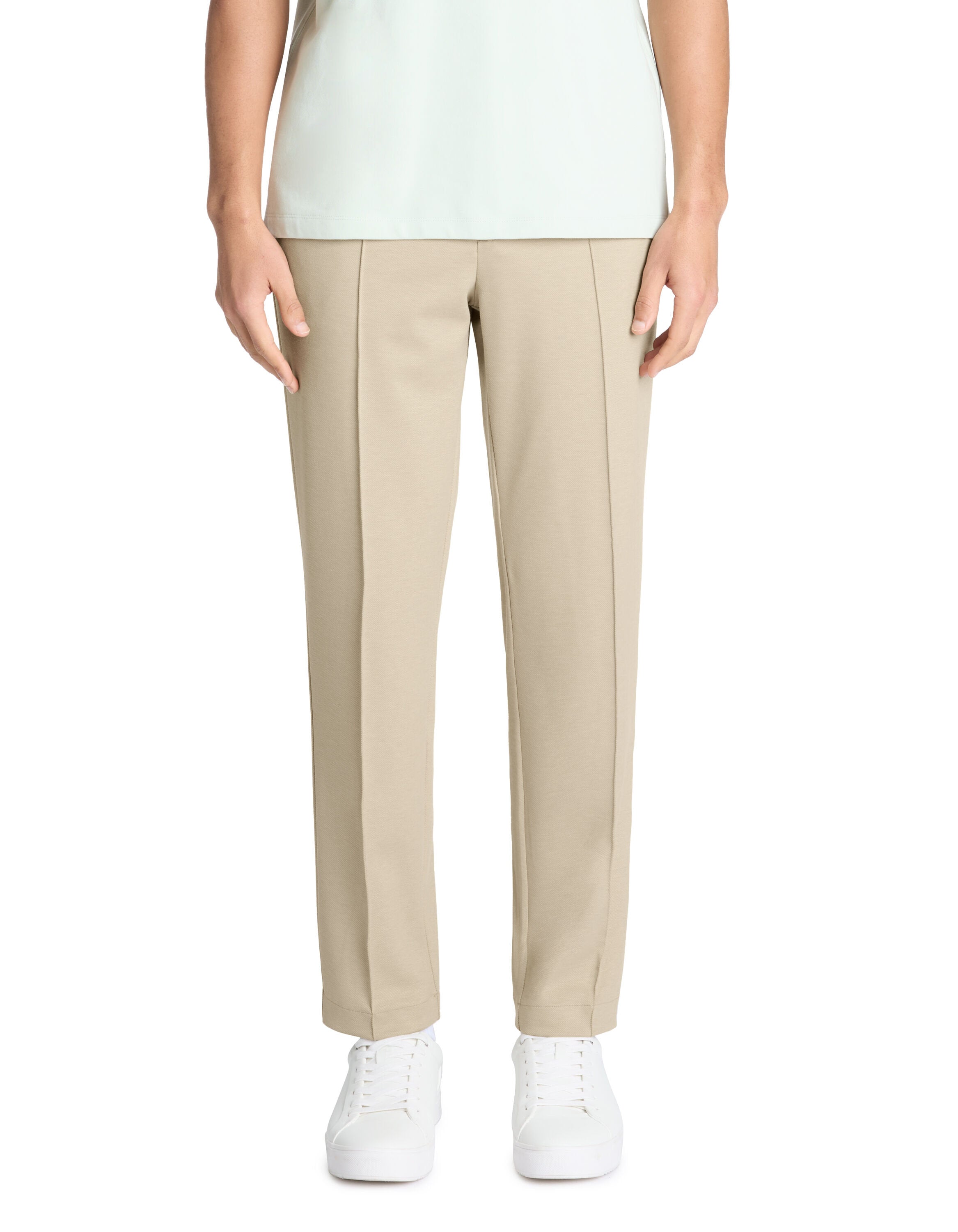 Celio_Beige Straight Stretch Trousers_LOPLI_BEIGE_02