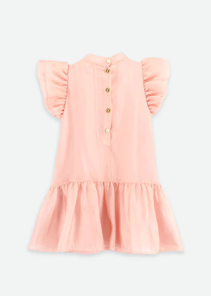 Loreen Flowers Trim Dress Blush Pink_LOREEN_Blush_04