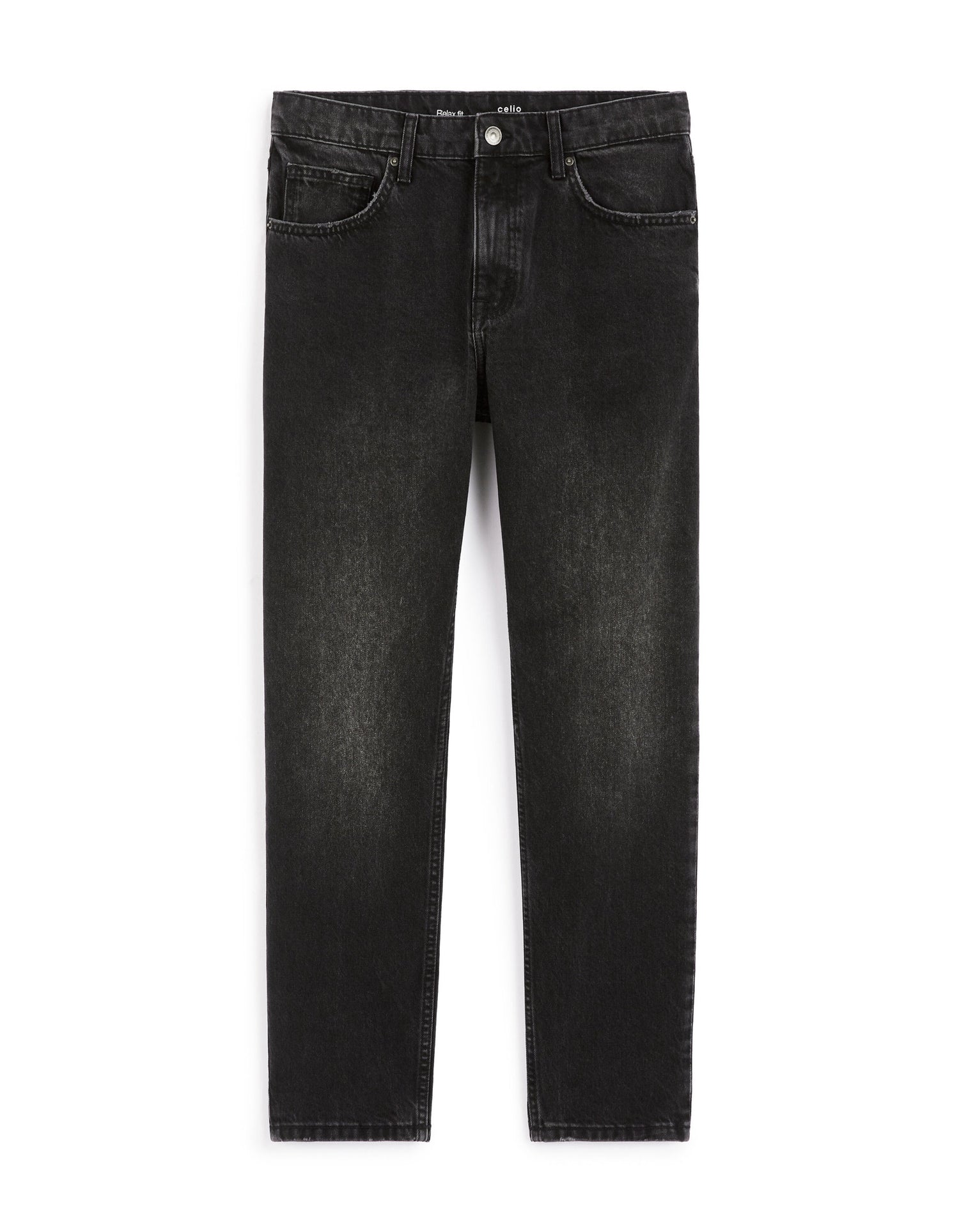 Celio_Black 100% Cotton Relaxed Jeans_LORELAX_BLACK_06