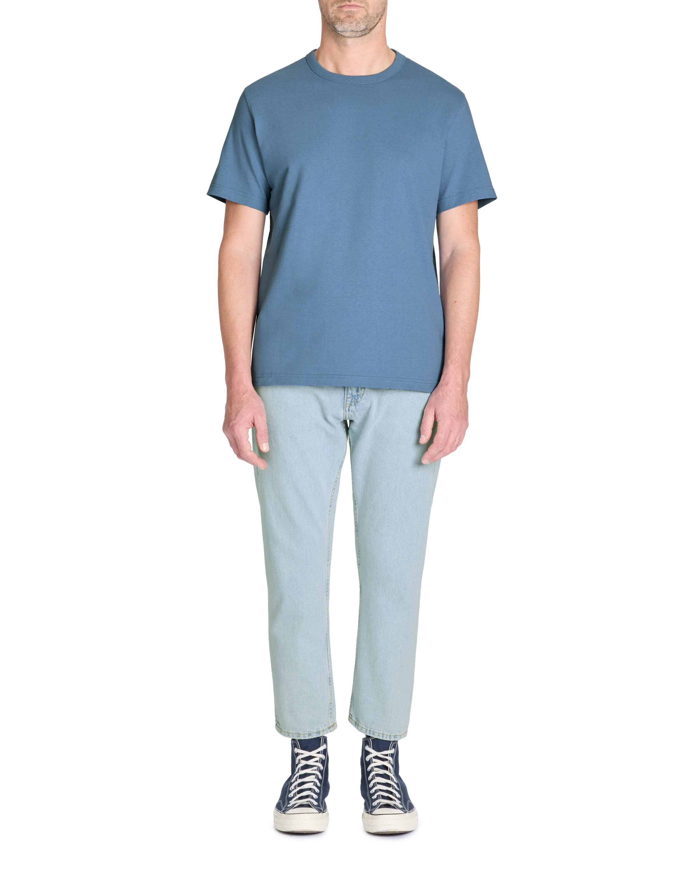 Celio_Jean Relaxed 100% Cotton C85 - Light Blue_LORELAX_BLEACHED_01