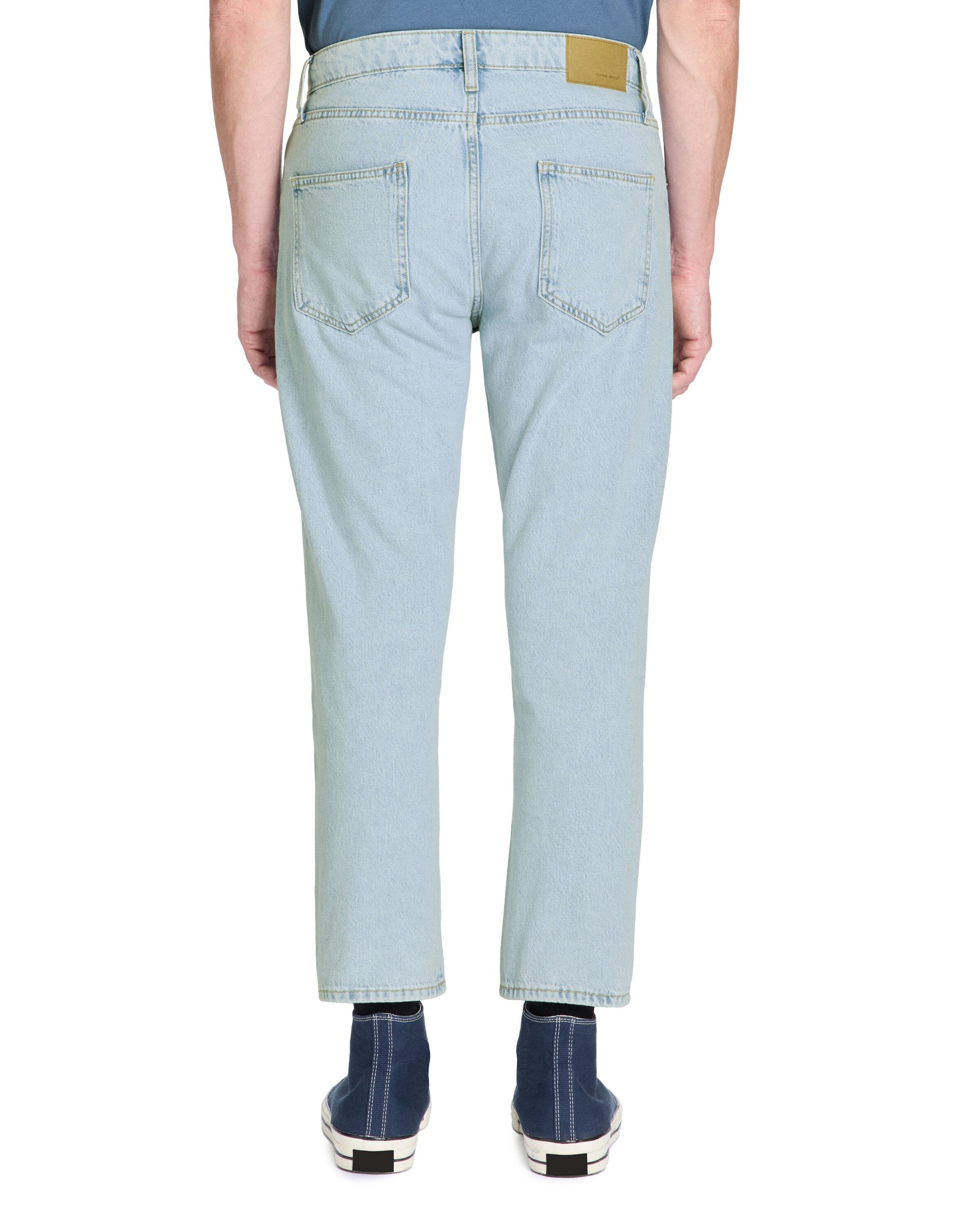 Celio_Jean Relaxed 100% Cotton C85 - Light Blue_LORELAX_BLEACHED_04