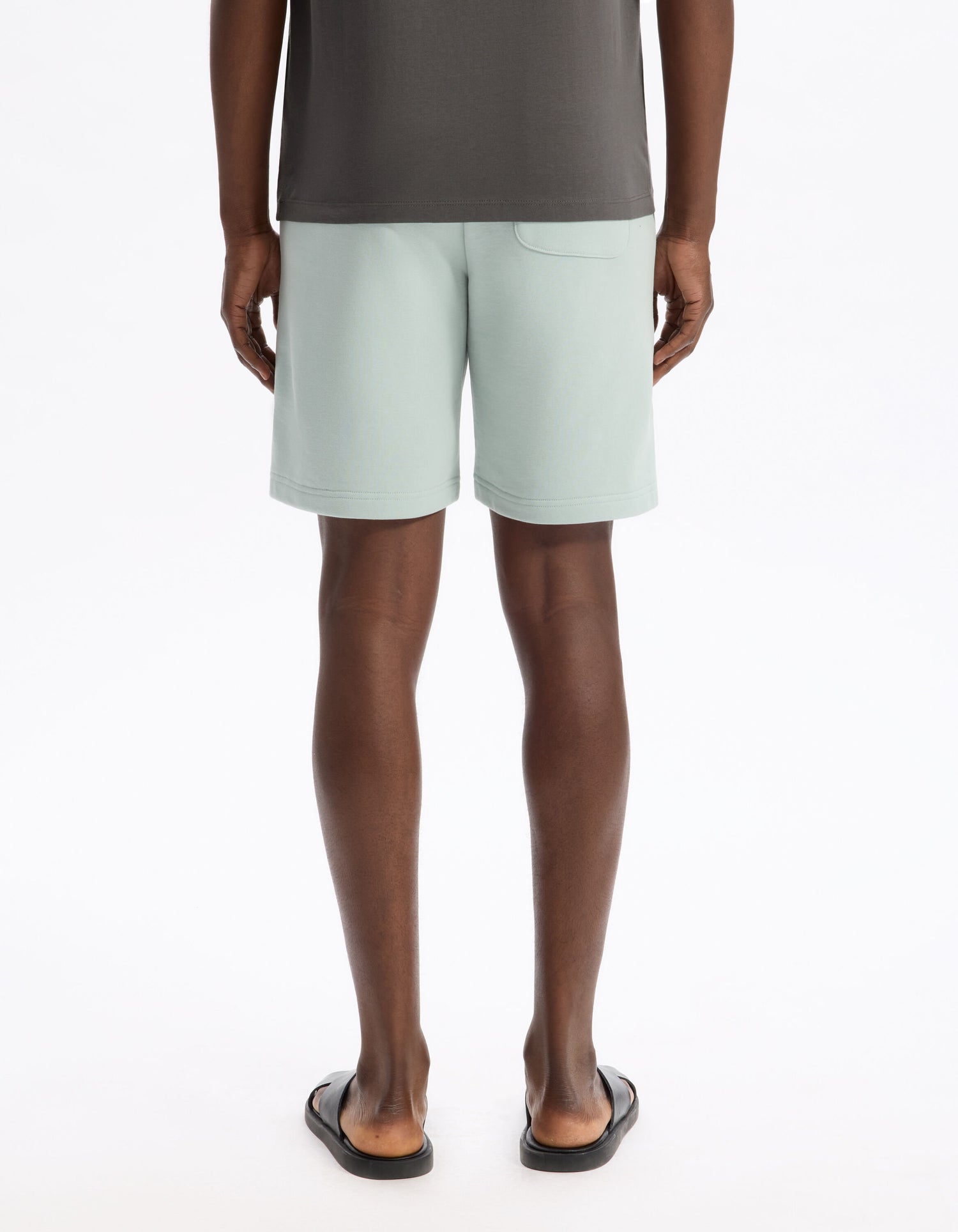 Celio_Light Green Bermuda Shorts in 100% Cotton Fleece_LOSHORT2_LIGHT GREEN 01_03