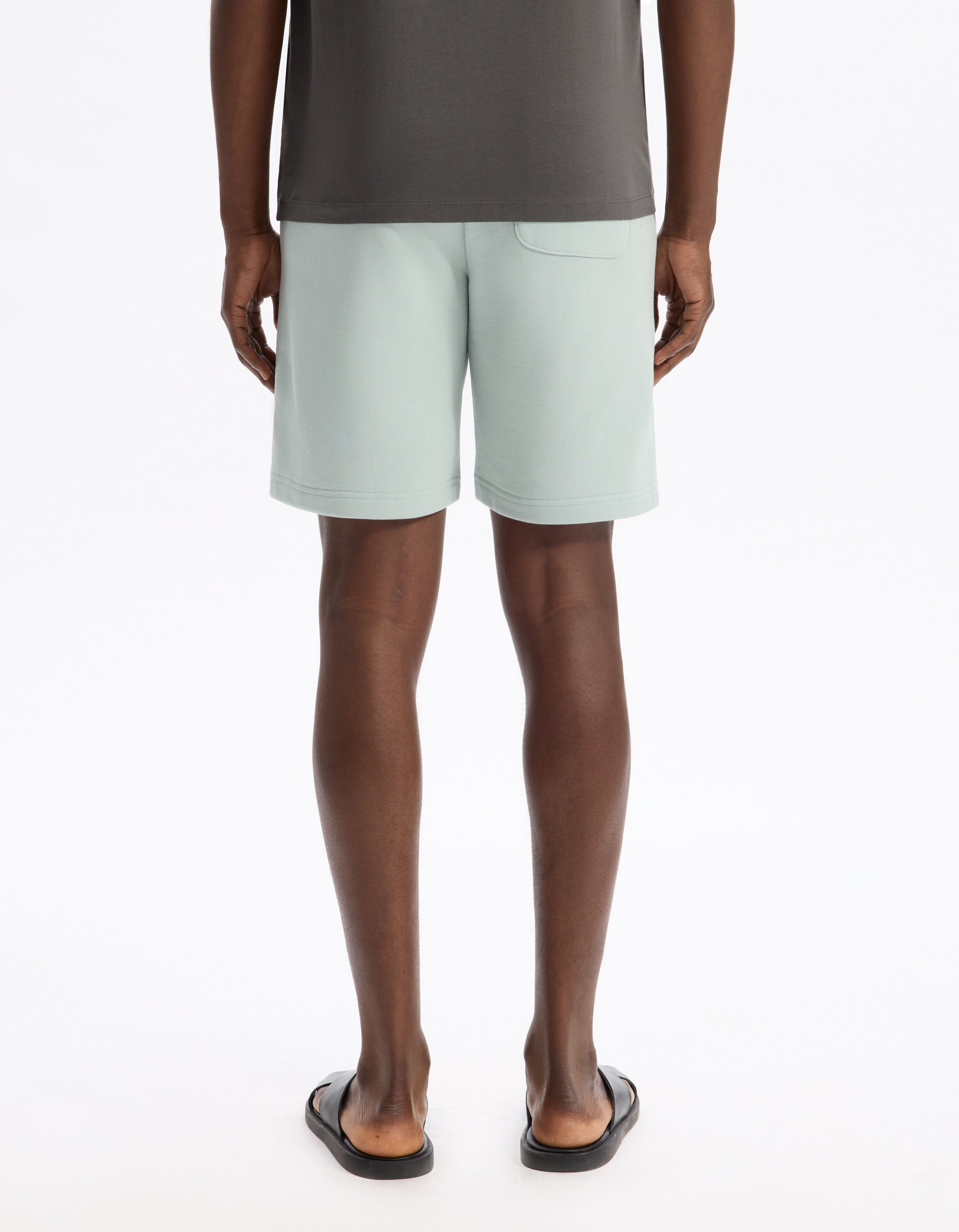 Celio_Light Green Bermuda Shorts in 100% Cotton Fleece_LOSHORT2_LIGHT GREEN 01_03
