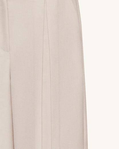 JW PEI Beige Women Pleated Wide-Leg Trousers  SKU: LPA105-8_Beige Image 08