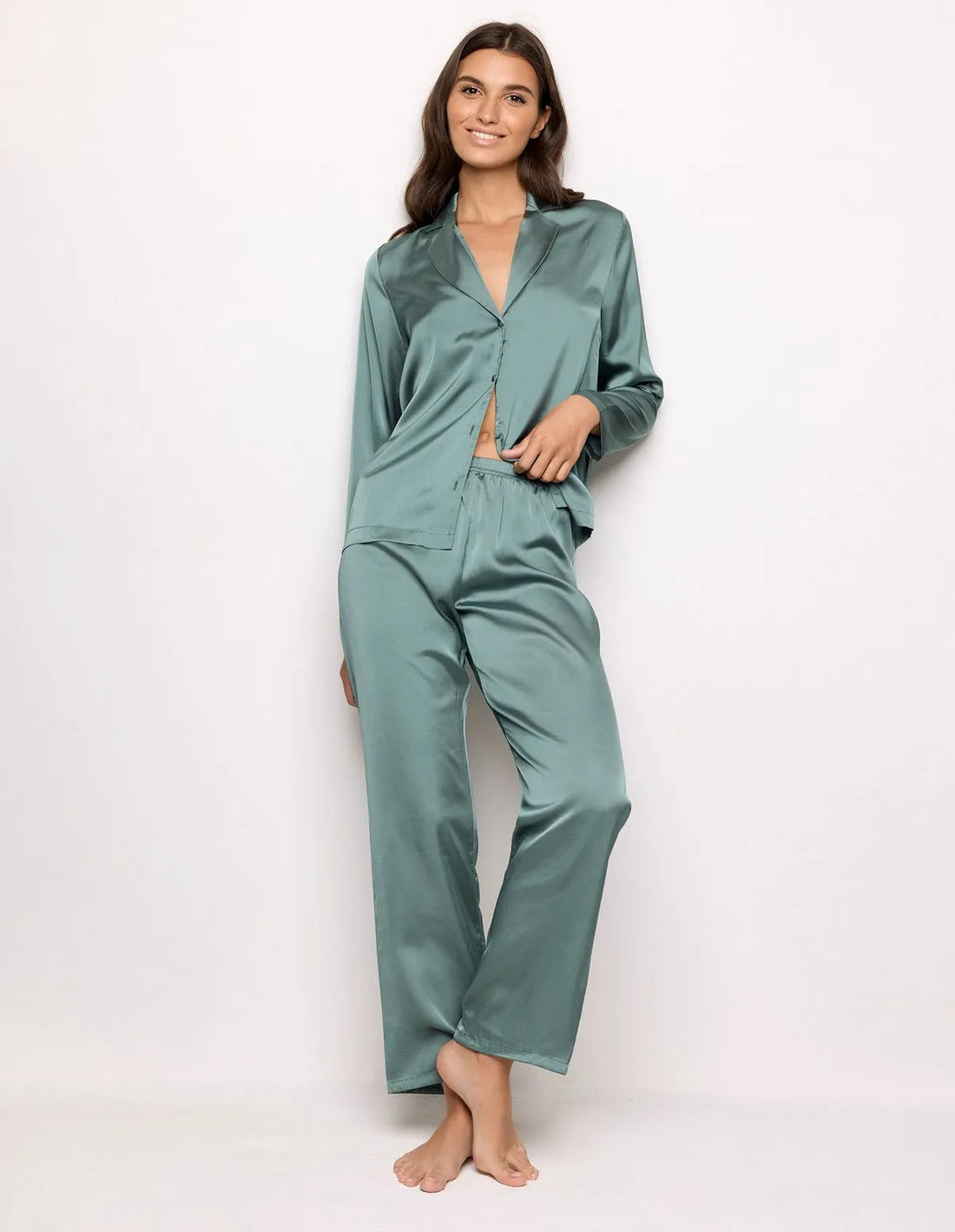 Yamamay_Sage Green_Long Satin Trousers in Sage Green Ð Primula Color_LPBD183004_120_01