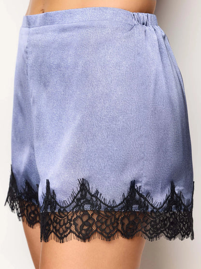 Yamamay PRINTED Women Shorts - Denim Satin SKU: LPBD193009_128 Image 03