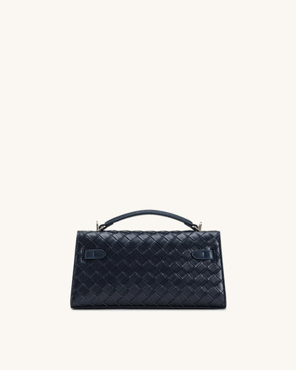JW Pei Navy Women Noor Weave Texture Top Handle Bag SKU: LS2T273-51W_Navy Image 03