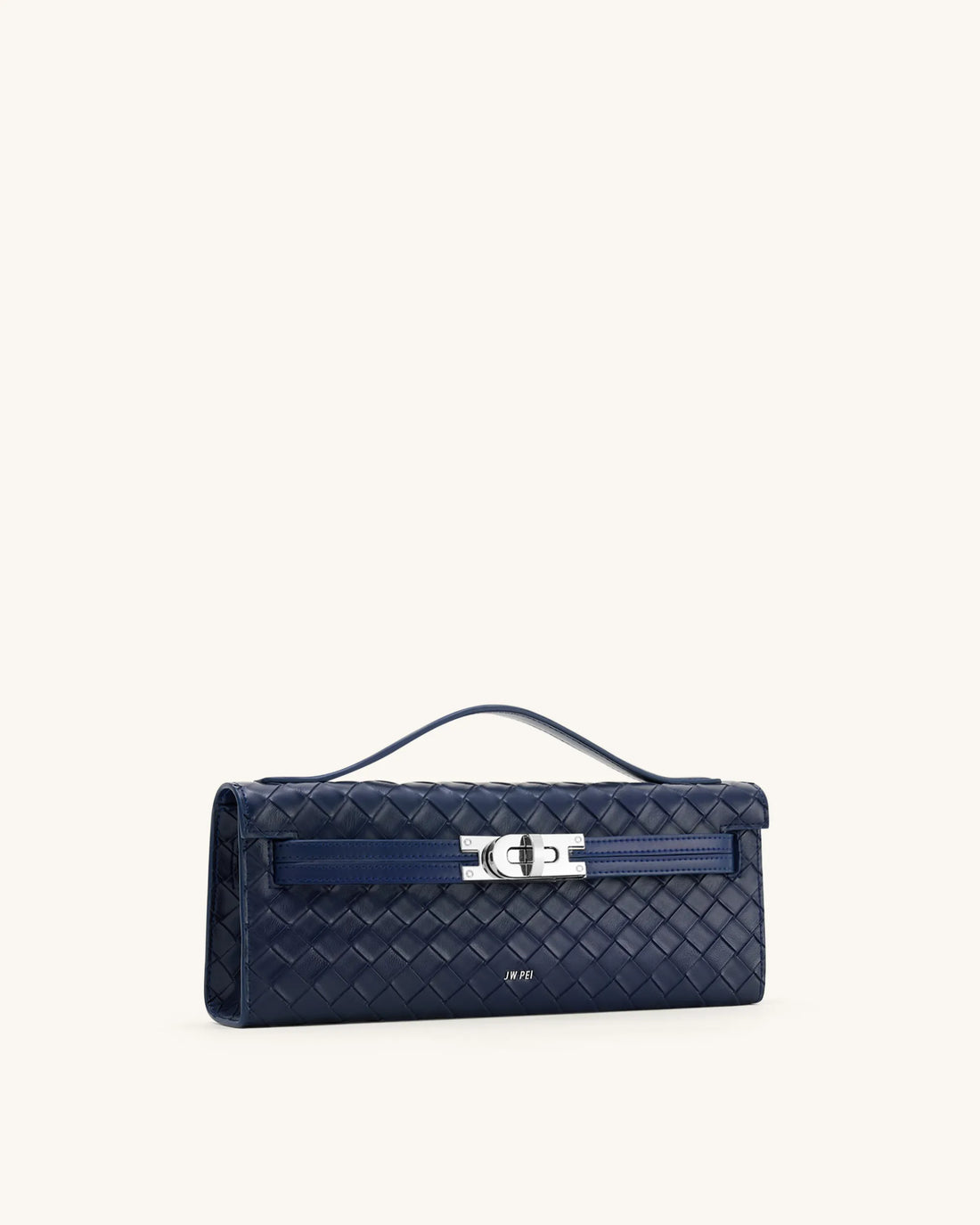 JW PEI Navy Women Bria Weave Texture Bria Structured Top Handle Bag  SKU: LS2T276-51W_Navy Image 02