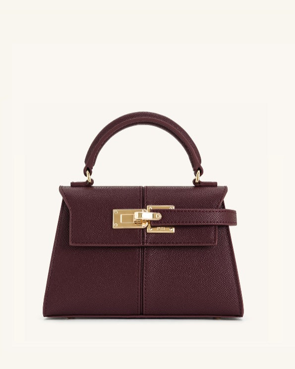 JW Pei Deep Burgundy Women Elise Top Handle Bag SKU: LS2T47-4W_Deep Burgundy Image 01