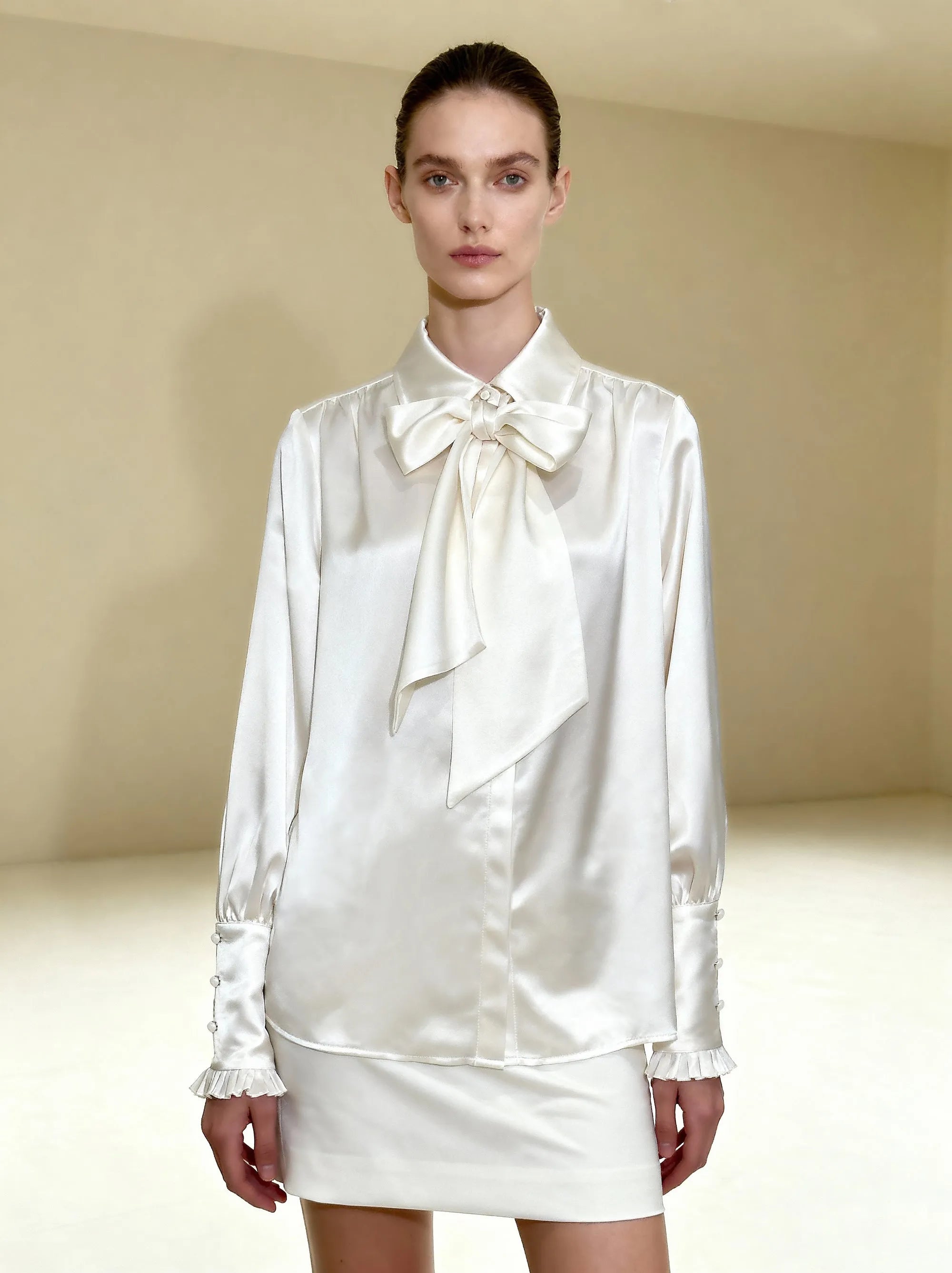 JW PEI_White_Ribbon Tie Balloon Sleeve Blouse_LSH104-2_White_03