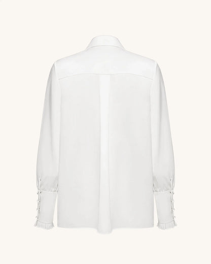 JW PEI_White_Ribbon Tie Balloon Sleeve Blouse_LSH104-2_White_05
