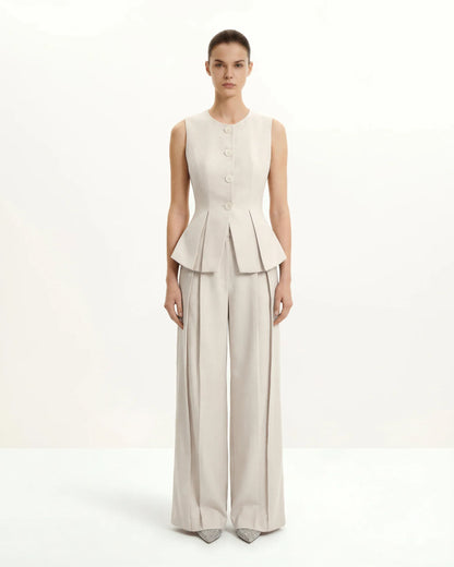 JW PEI Beige Women Structured Seam Round SKU: LSH107-8_Beige Image 01