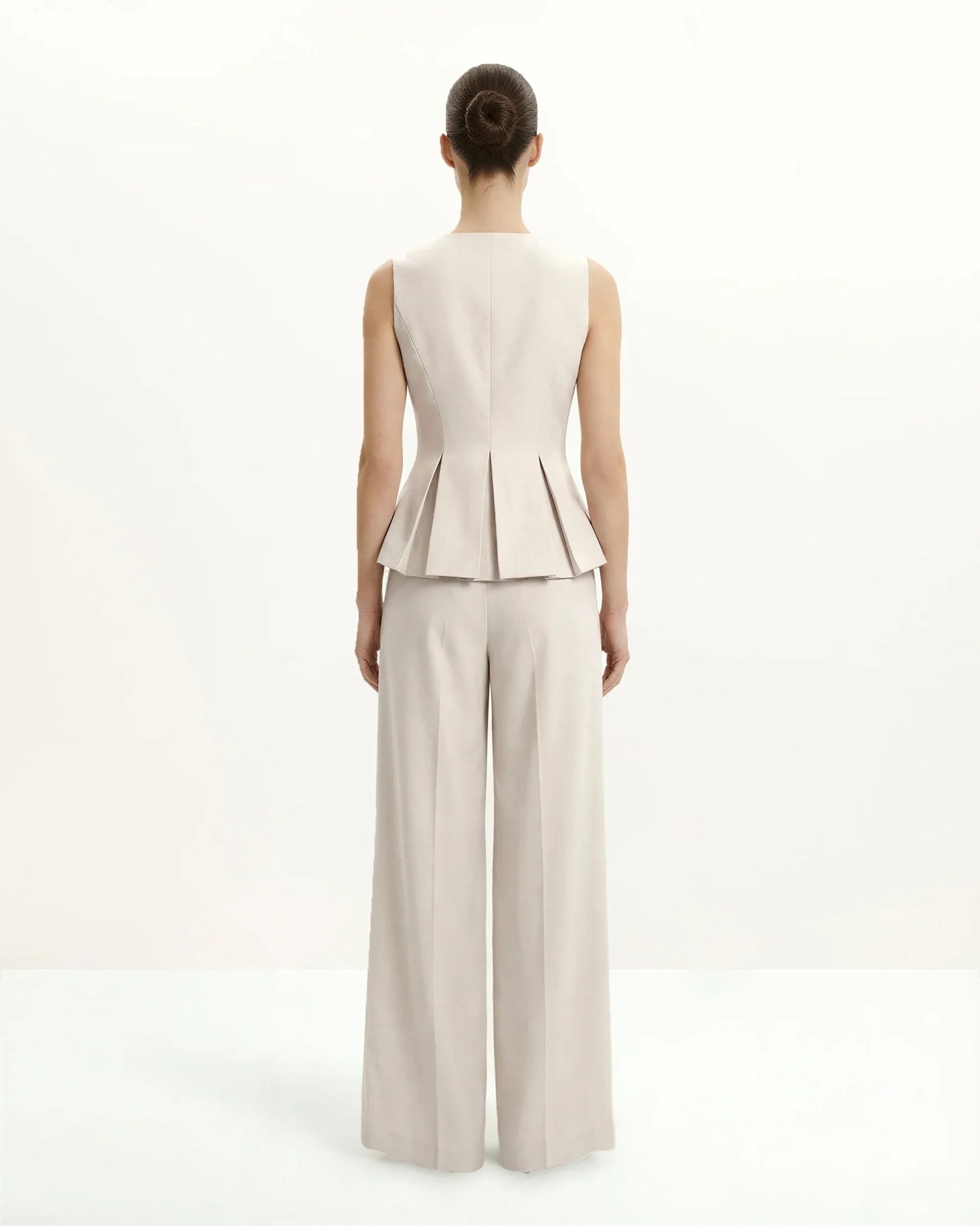 JW PEI Beige Women Structured Seam Round SKU: LSH107-8_Beige Image 03