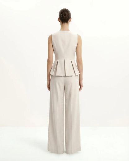 JW PEI Beige Women Structured Seam Round SKU: LSH107-8_Beige Image 03