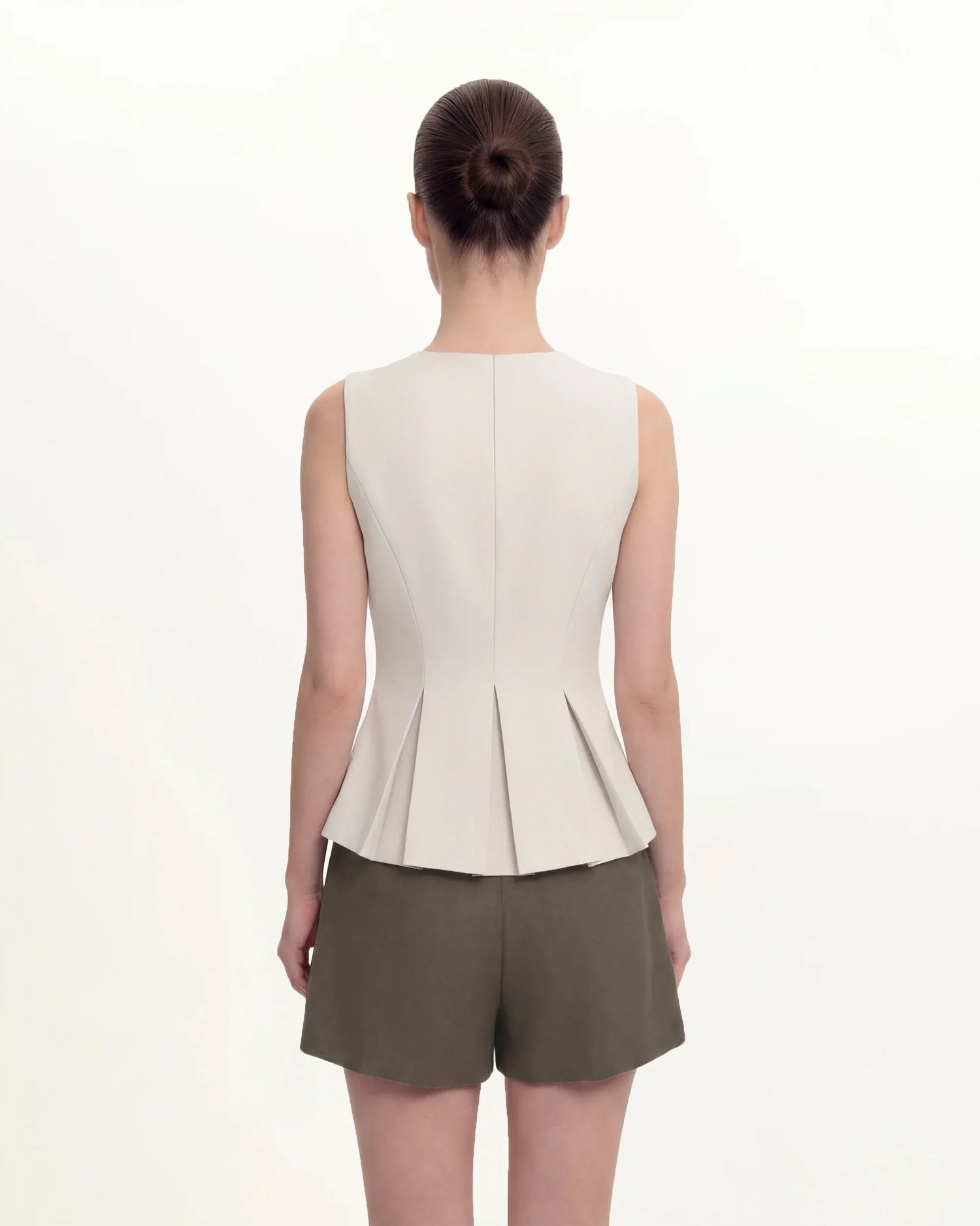 JW PEI Beige Women Structured Seam Round SKU: LSH107-8_Beige Image 05