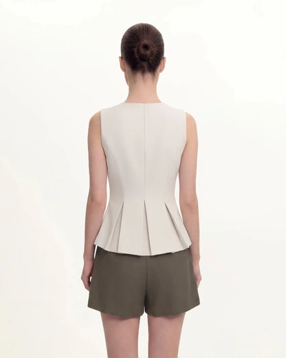 JW PEI Beige Women Structured Seam Round SKU: LSH107-8_Beige Image 05