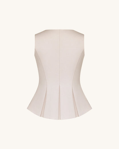 JW PEI Beige Women Structured Seam Round SKU: LSH107-8_Beige Image 07