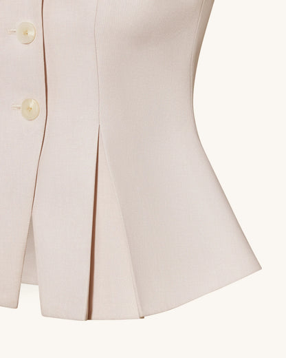 JW PEI Beige Women Structured Seam Round SKU: LSH107-8_Beige Image 08