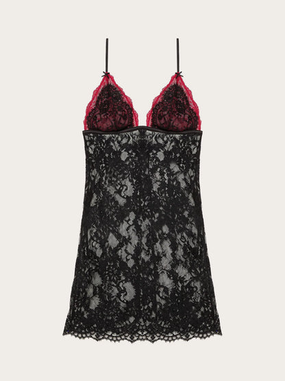 Yamamay_Black_Lace Slip Dress with Satin Details Romantic_LSOD184003_072_05