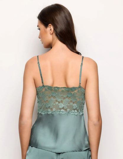 Yamamay_Sage Green_Satin and Lace Top in Sage Green Ð Primula Color_LTOD183003_120_03