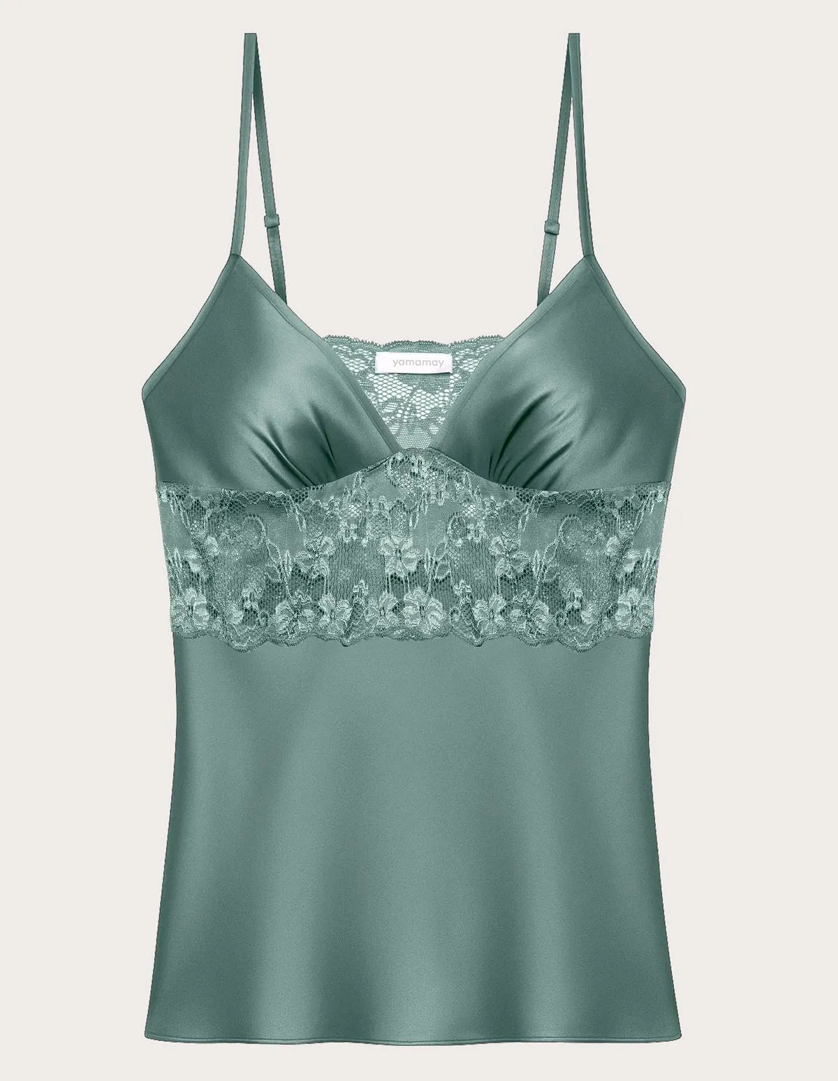 Yamamay_Sage Green_Satin and Lace Top in Sage Green Ð Primula Color_LTOD183003_120_05