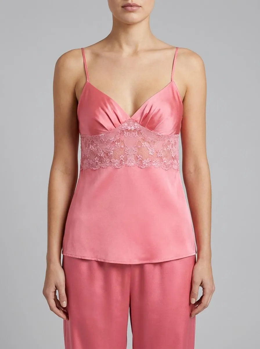 Yamamay_Candy Pink_Satin and Lace Top with Adjustable Straps - Primula Color_LTOD191002_086_00