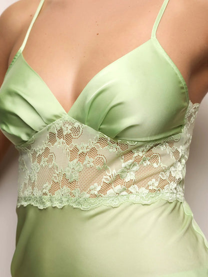 Yamamay_Light Green_Satin and Lace Top with Adjustable Straps - Primula Color_LTOD191003_109_02