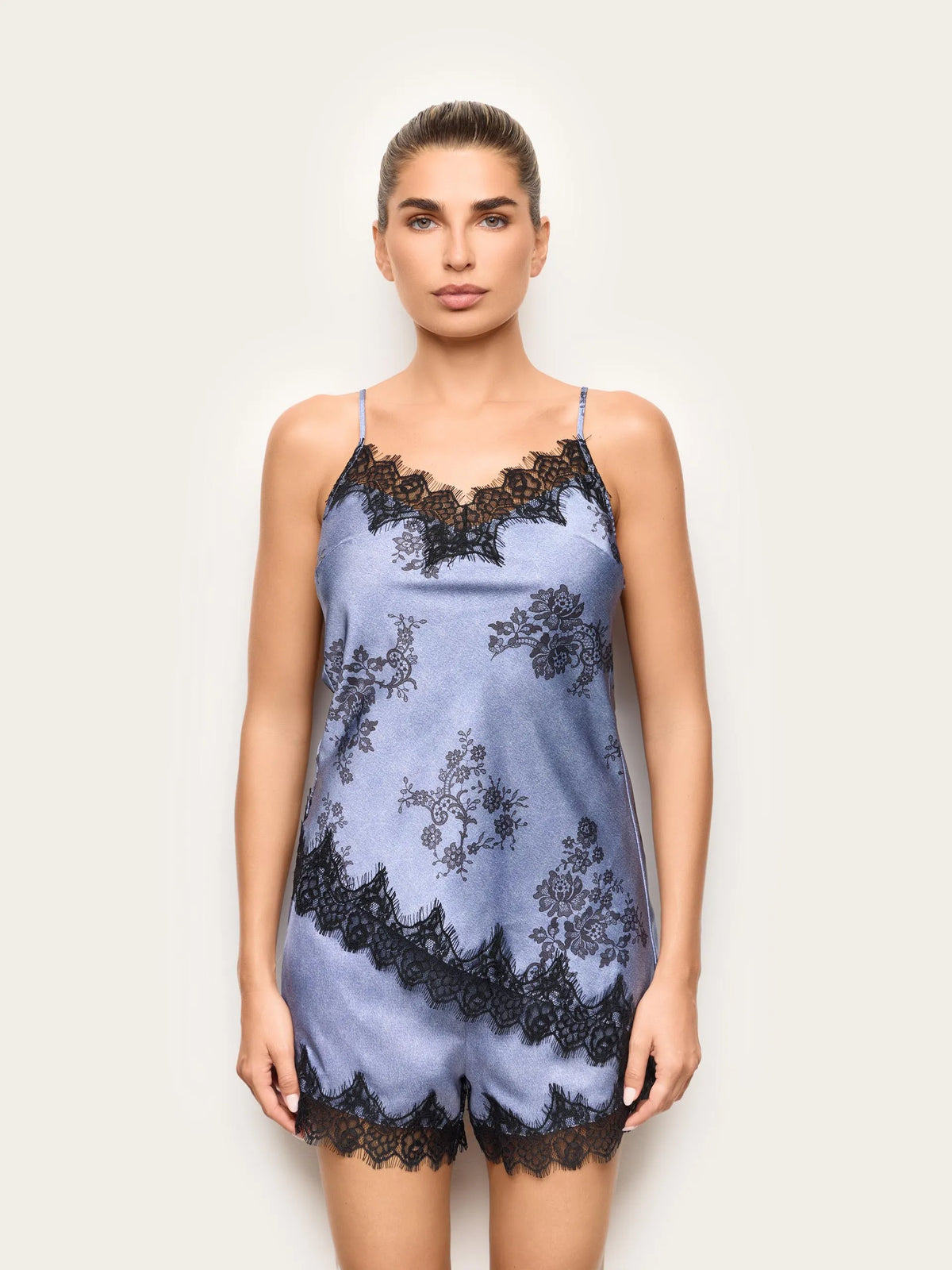 Yamamay PRINTED Women Top - Denim Satin SKU: LTOD193003_128 Image 02