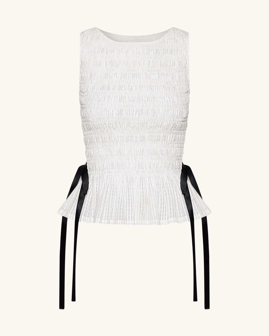 JW PEI_White_Smocked Peplum Sleeveless Top_LTS101-2_White_02