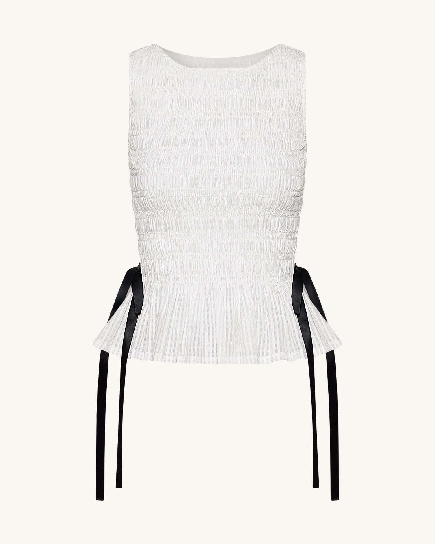 JW PEI_White_Smocked Peplum Sleeveless Top_LTS101-2_White_02