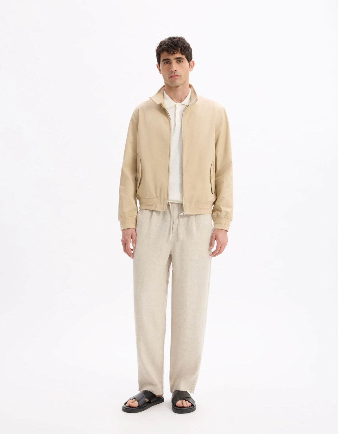 Celio_Beige_Stand-Up Collar Jacket_LUCOTON_BEIGE_01