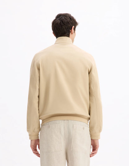 Celio_Beige_Stand-Up Collar Jacket_LUCOTON_BEIGE_03